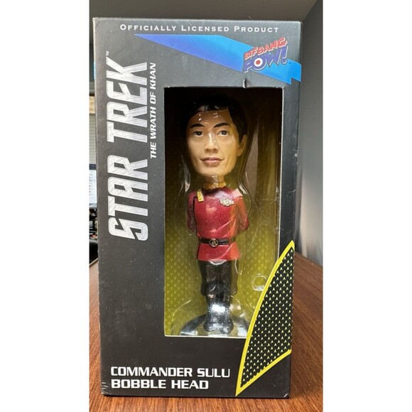 2014 Bif Bang Pow Star Trek The Wrath of Khan Commander Sulu Bobble Head - Picture 14 of 14